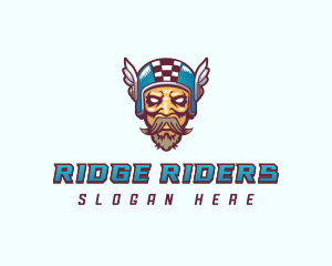 Helmet Rider Wing  logo design