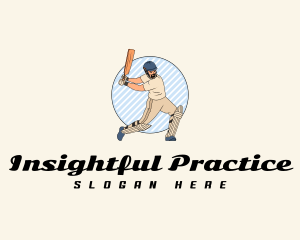 Cricket Sports Batsman logo