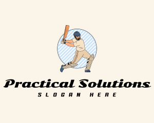 Cricket Sports Batsman logo design