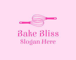 Pink Whisk Baking logo design