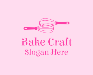 Pink Whisk Baking logo design