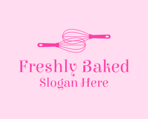 Pink Whisk Baking logo design