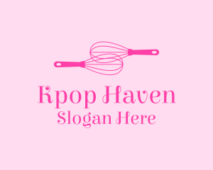 Pink Whisk Baking logo design