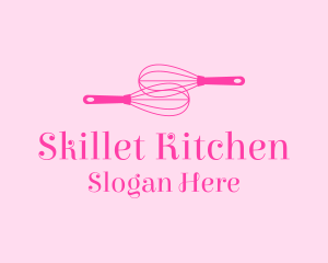 Pink Whisk Baking logo design