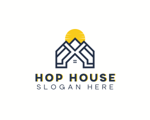 Residential House Roof  logo design