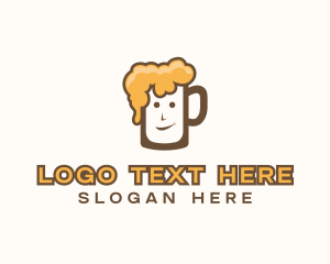 Bubbly Beer Mug logo design