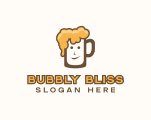 Bubbly Beer Mug logo design