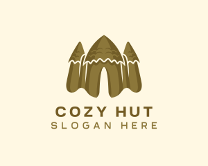 African Mud Hut logo design