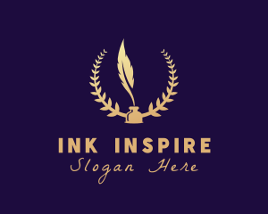 Writing Quill Ink logo design