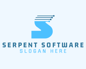 Technology Software Letter S logo design