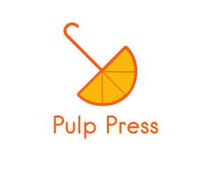 Umbrella Orange Pulp  logo design