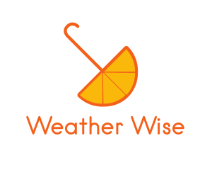 Umbrella Orange Pulp  logo design