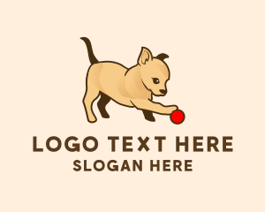 Dog Playing Ball logo