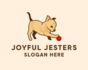 Dog Playing Ball logo design