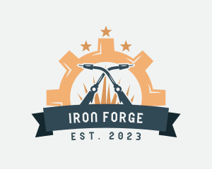 Industrial Cogwheel Welding logo design