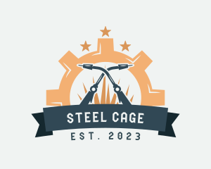 Industrial Cogwheel Welding logo design