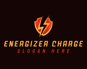 Lightning Bolt Shield logo design