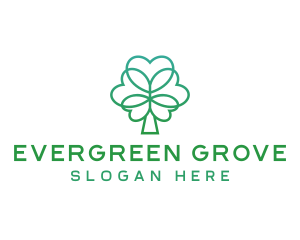 Gradient Club Shape Tree logo design