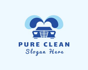 Vehicle Water Cleaning logo design