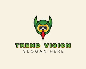 Owl Bird Face logo design