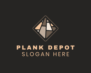 Floor Plank Tile logo design