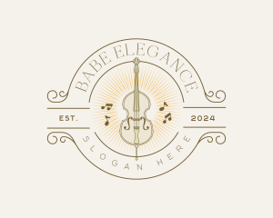 Elegant Musical Cello logo design