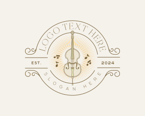 Cello - Elegant Musical Cello logo design