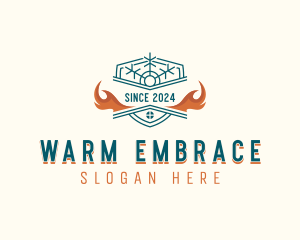 Fire Cold Ventilation logo design