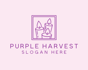 Purple Candle Frame logo design