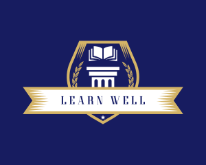 Learning Academy Book School logo design