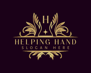 Hand Floral Decorative logo design