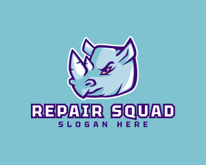 Heavy Rhino Squad logo design