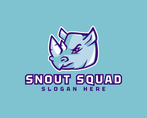 Heavy Rhino Squad logo design