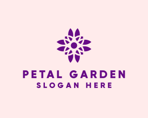 Purple Pretty Flower logo design