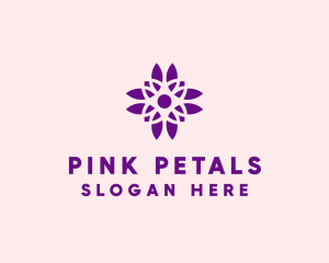 Purple Pretty Flower logo design