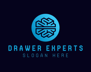 Brain Ai Cyber Programmer logo design