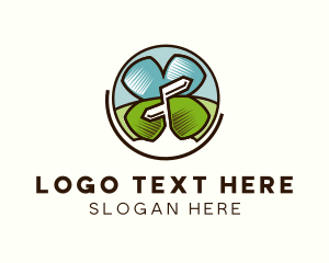 Clover Leaf Direction Signage logo