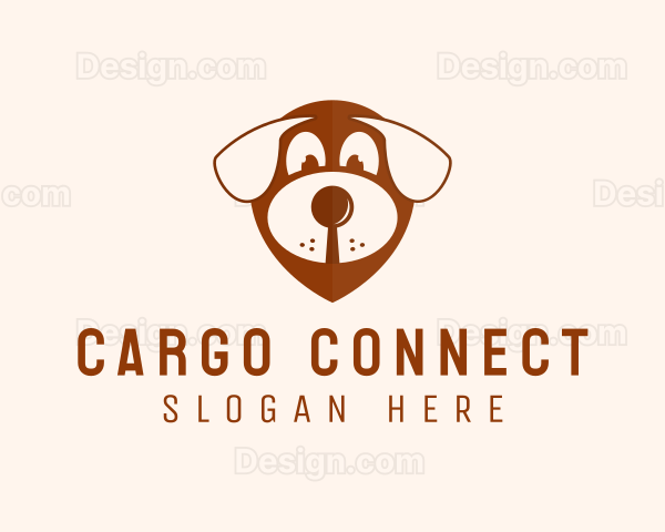 Dog Location Pin Logo