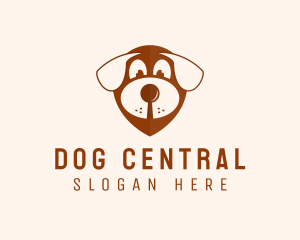 Dog Location Pin logo design