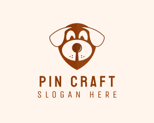 Dog Location Pin logo design
