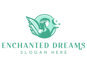 Mythical Fairy Goddess logo design