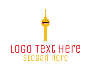Food - Burger Food Tower logo design