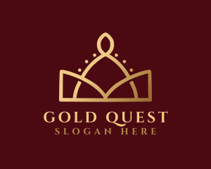 Gold Regal Crown logo design