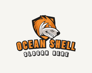 Gamer Fox Shield logo design