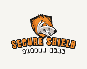 Gamer Fox Shield logo design