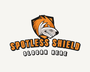 Gamer Fox Shield logo design