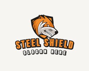 Gamer Fox Shield logo design