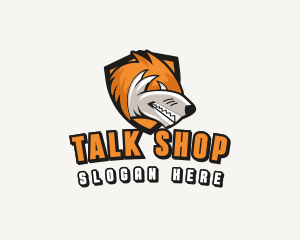 Gamer Fox Shield logo design