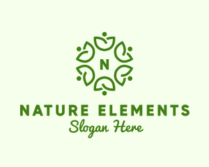 Community Nature Leaf Farm logo design