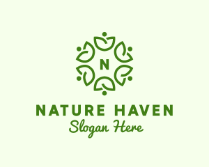 Community Nature Leaf Farm logo design